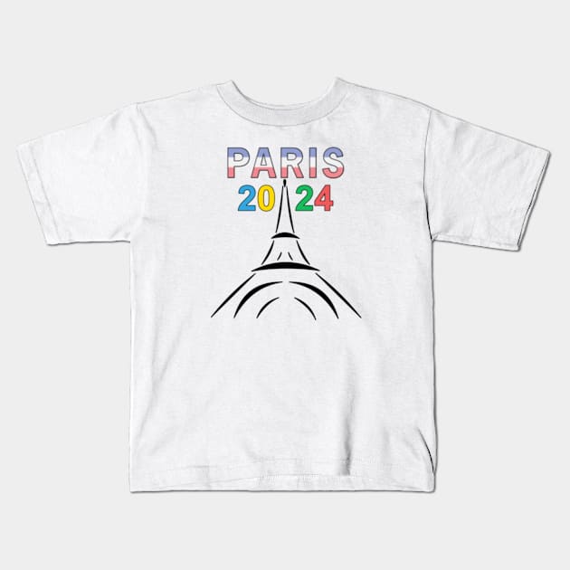 Paris 2024 Games Kids T-Shirt by Victopia